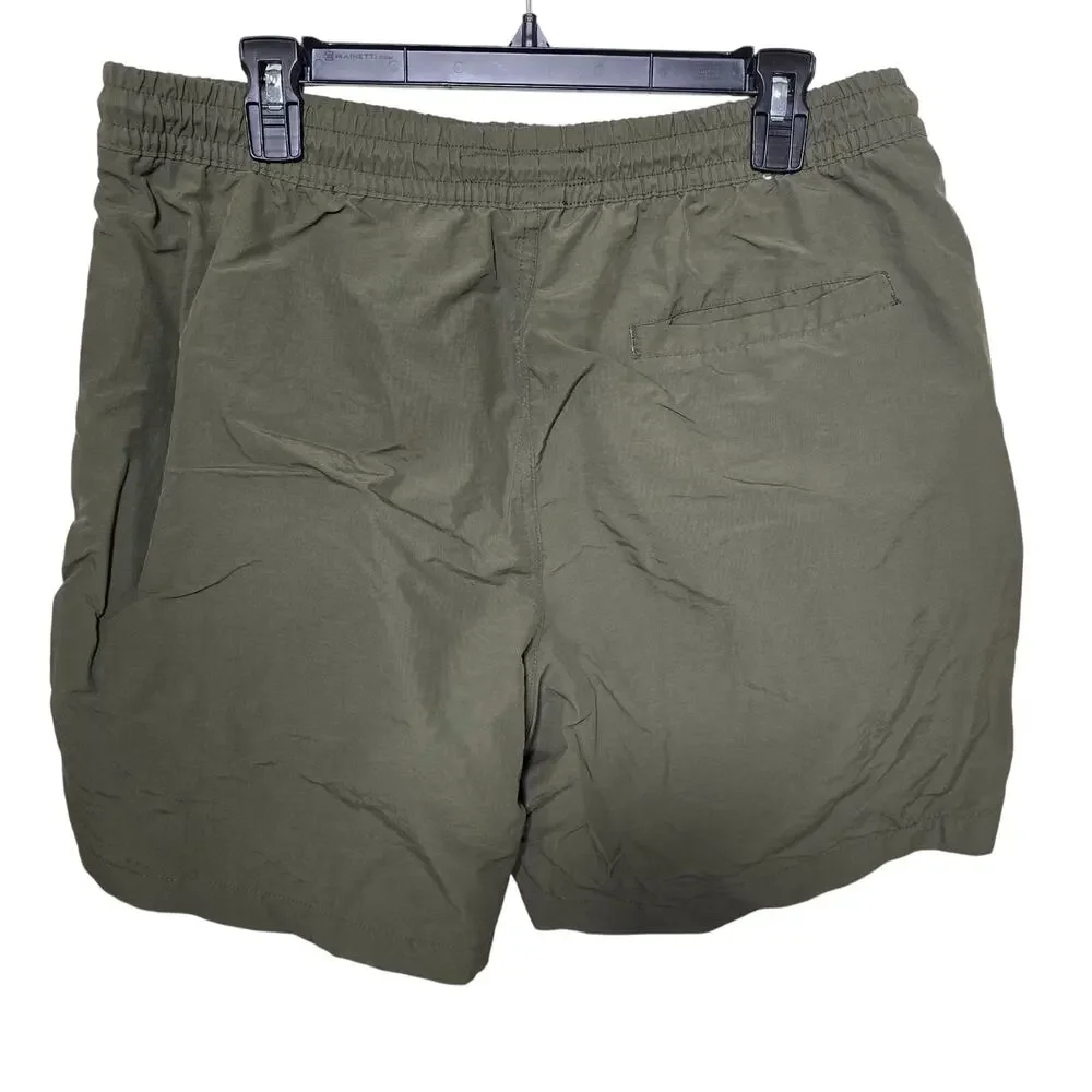 Aeropostale Mens Olive  Shorts Black Draw String Waist Pristine Sz Large Pockets